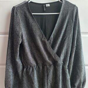 H&M Silver Glitter Romper